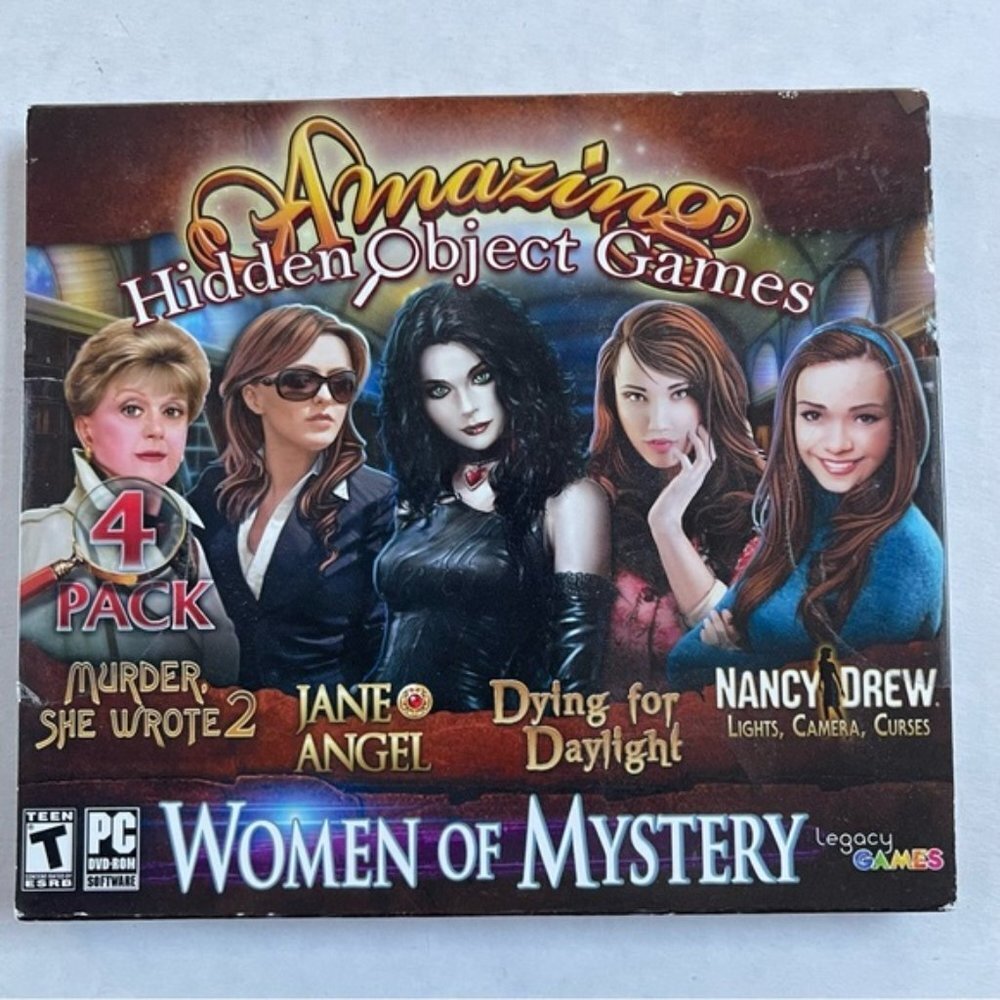 Amazing Hidden Object Games 4 Pack PC Games DVD ROM Teen T ESRB Legacy Games